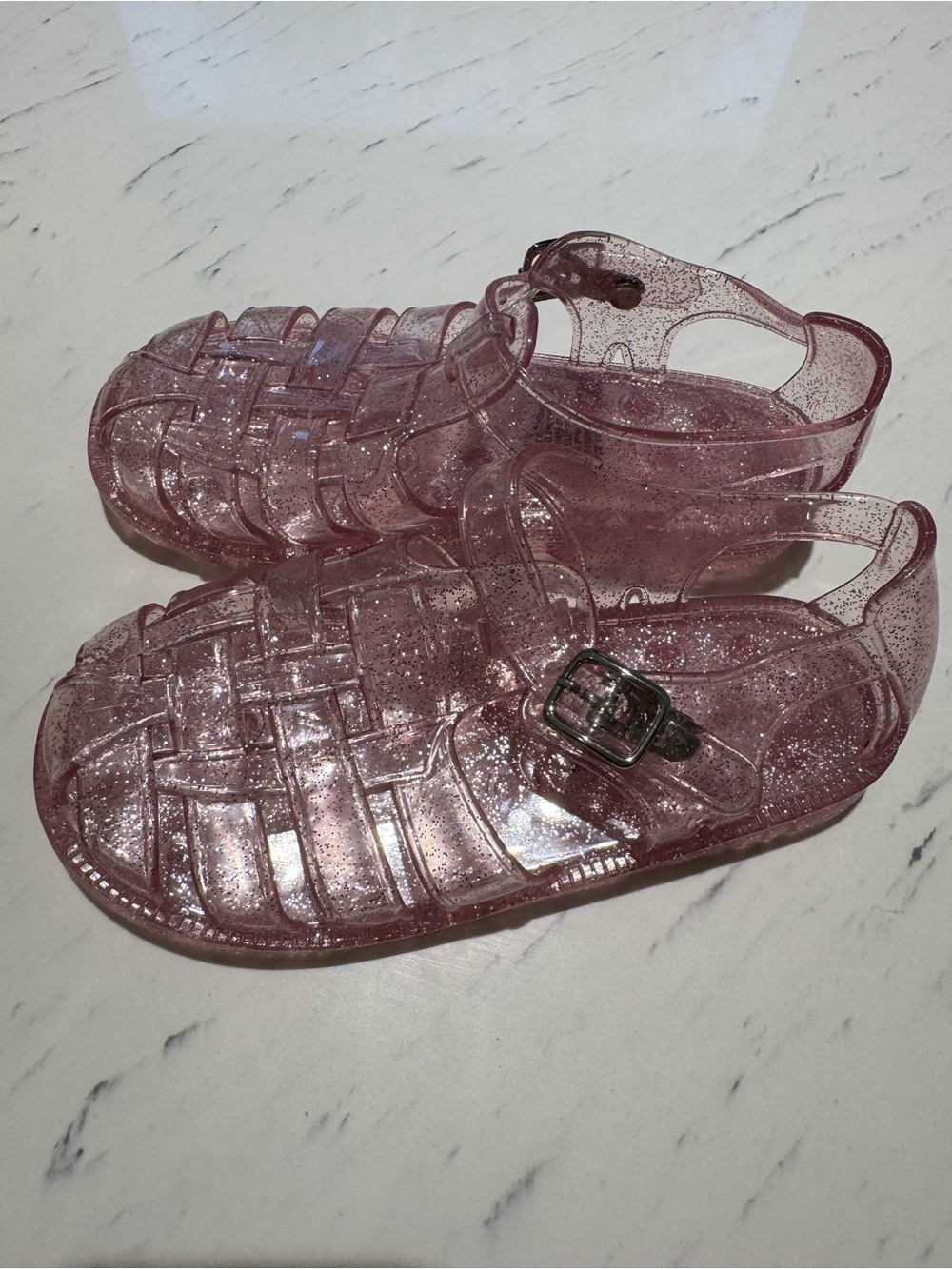 GAP Girls 10 Pink Glitter Jelly Sandals NWOT